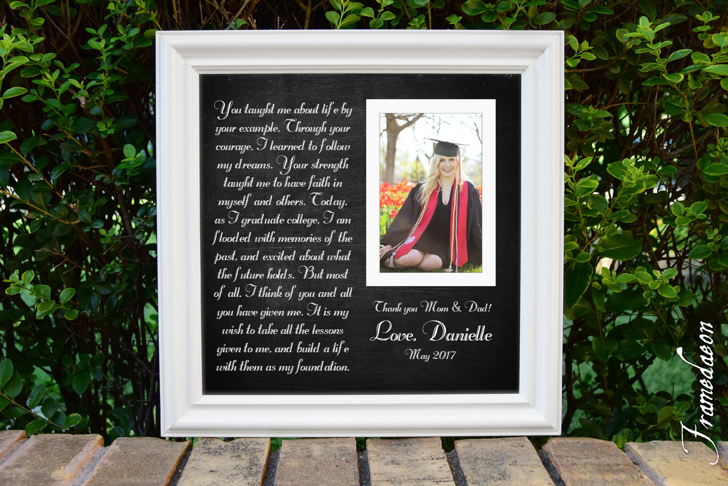 College Graduation Gift Ideas From Parents
 Graduation Frame for Parents Graduation Thank You parents