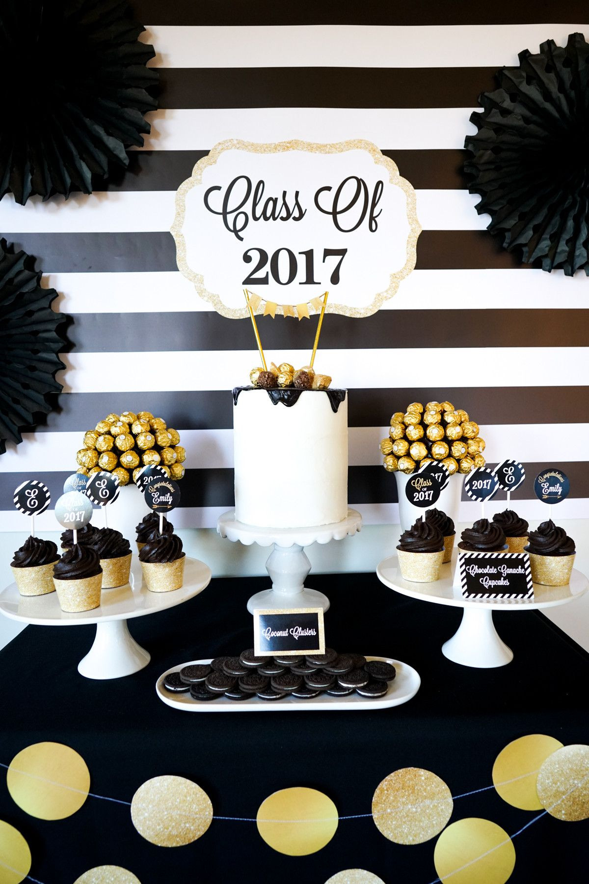 College Graduation Party Favors Ideas
 CREATE THIS BEAUTIFUL BOLD BLACK AND GOLD GRADUATION SET