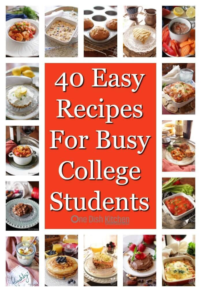 College Kids Recipes
 Easy College Meals SIngle Serving Recipes