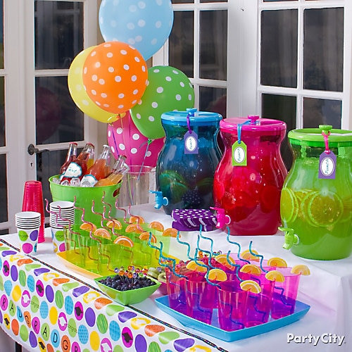 Colorful Graduation Party Ideas
 Colorful and Fruity Drinks Table Idea Colorful
