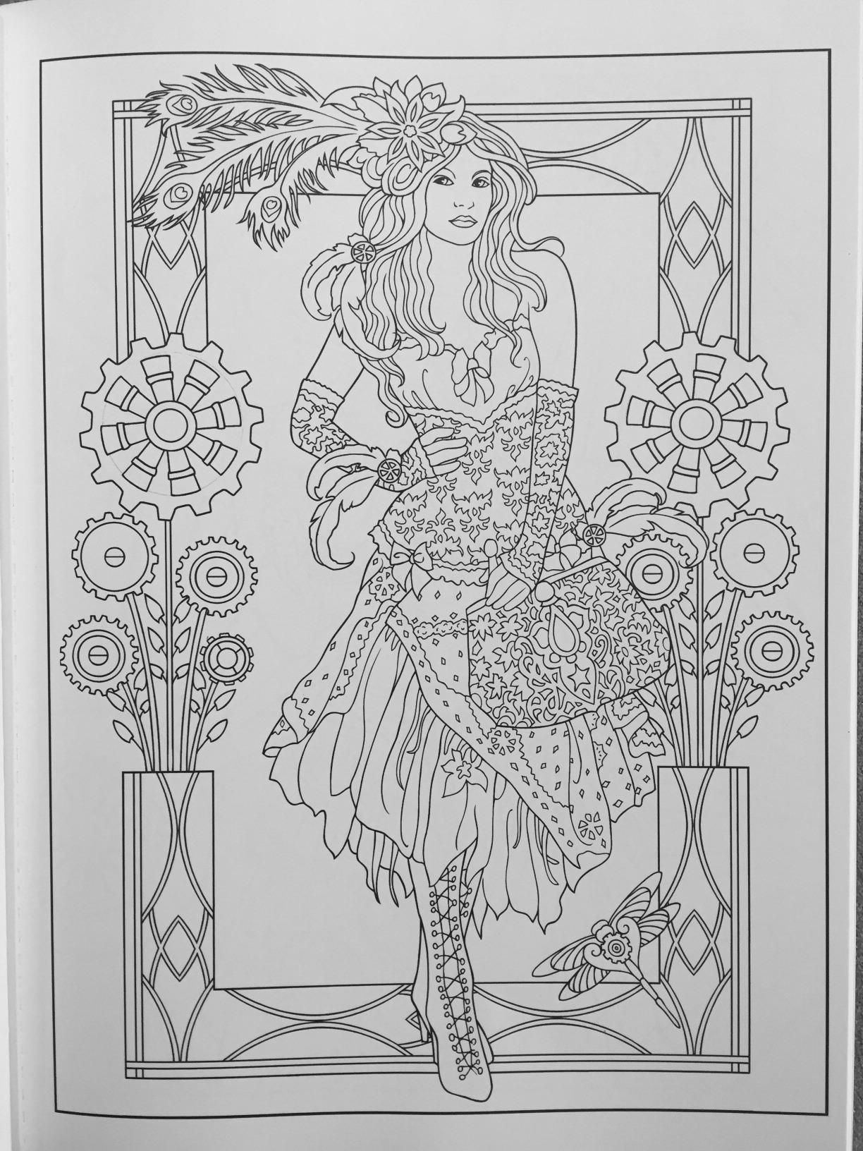 Coloring Book For Adults Amazon
 Creative Haven Steampunk Fashions Coloring Book Adult