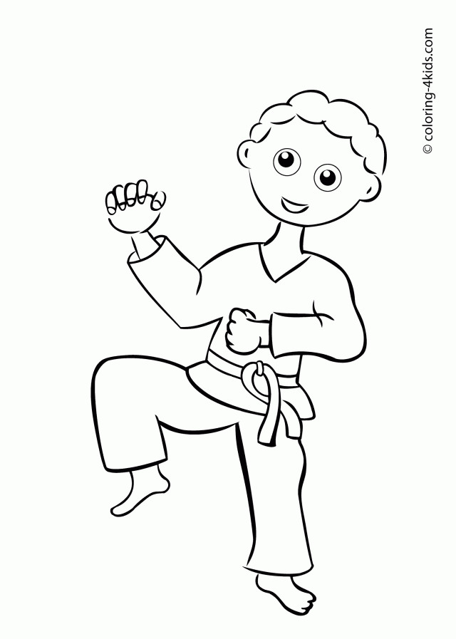 Coloring Book For Toddlers Free
 Karate Kid Coloring Pages Coloring Home
