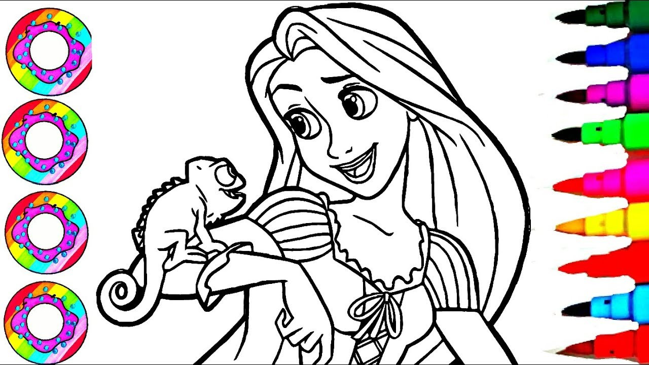Coloring Book Pages For Girls
 Disney for Girls Rapunzel Tangled Princess Coloring Sheet