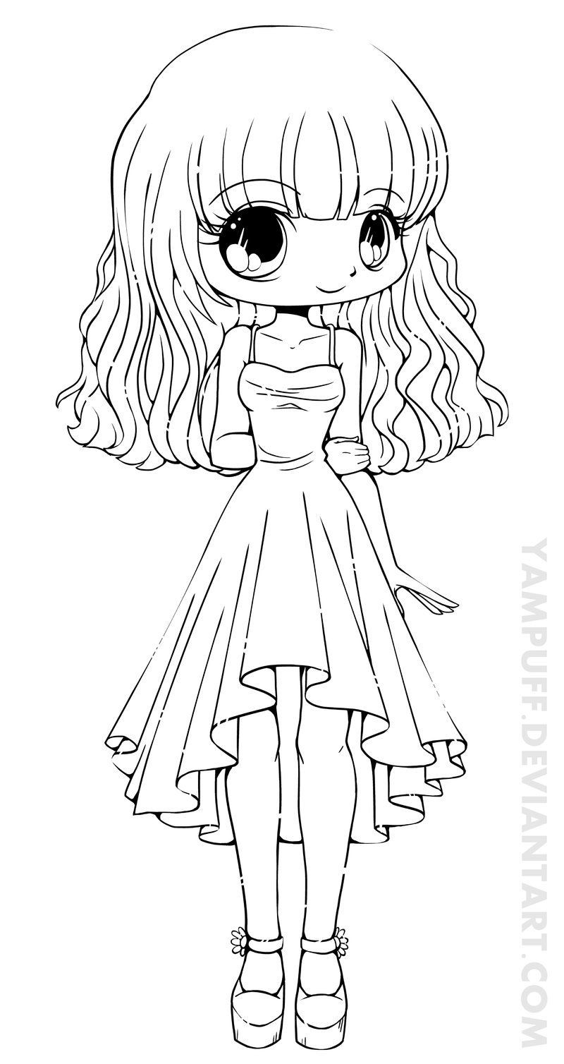 Coloring Book Pages For Girls
 Coloring Page Fascinating Chibi Coloring Page Cute Anime