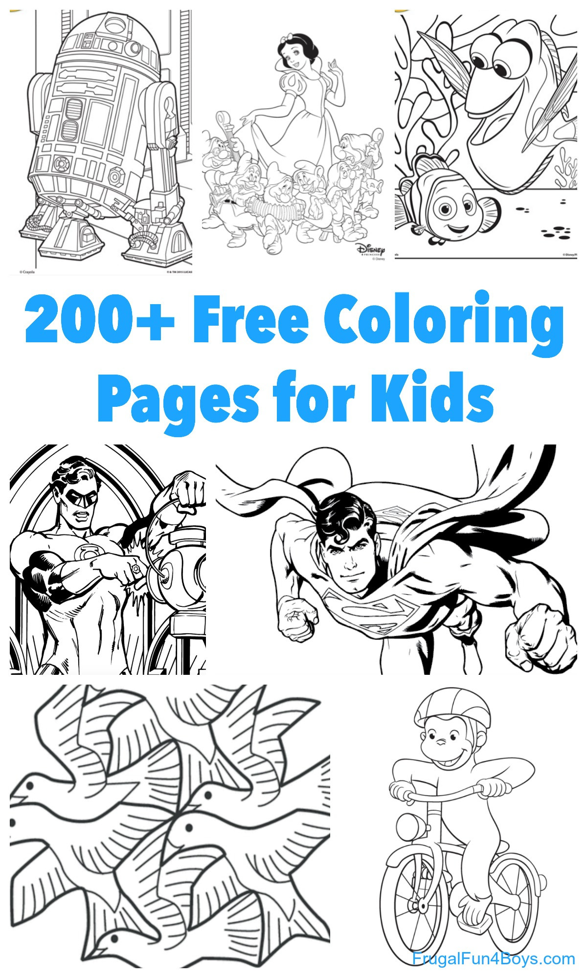 Coloring Book Pages For Girls
 200 Printable Coloring Pages for Kids Frugal Fun For