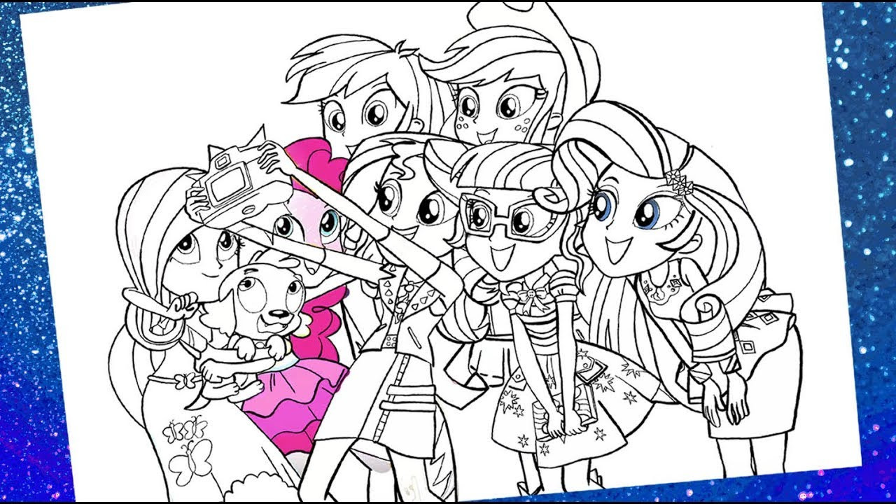 Coloring Book Pages For Girls
 My little pony Equestria girls coloring pages for kids
