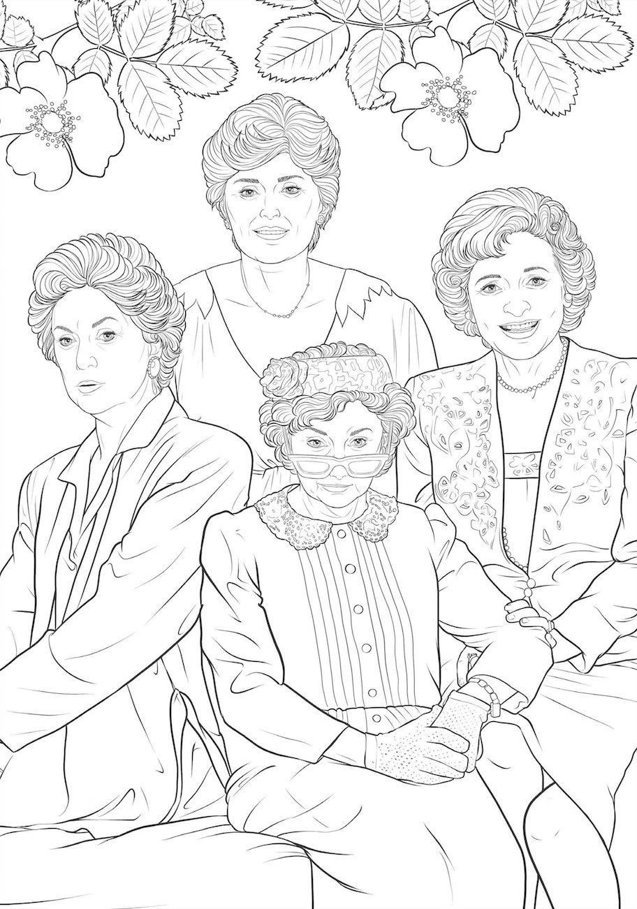 Coloring Book Pages For Girls
 Art of Coloring Golden Girls 100 to Inspire
