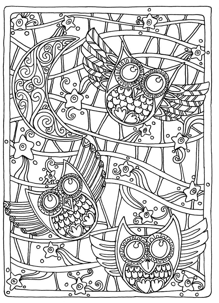 Coloring Books For Adults Printable
 OWL Coloring Pages for Adults Free Detailed Owl Coloring