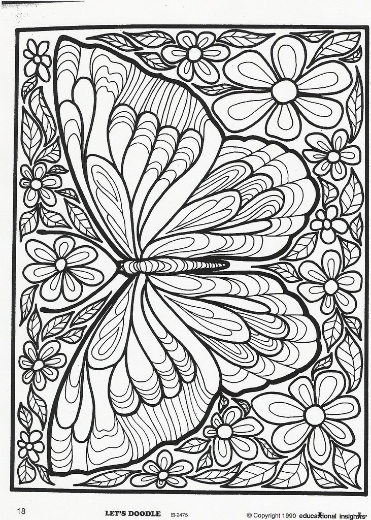 Coloring Pages For Adults To Print
 butterfly Let s Doodle letsdoodlemama