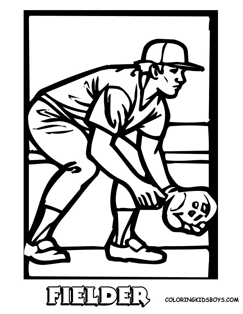 Coloring Pages For Boys Sports
 Sporty Coloring Pages to Print Baseball