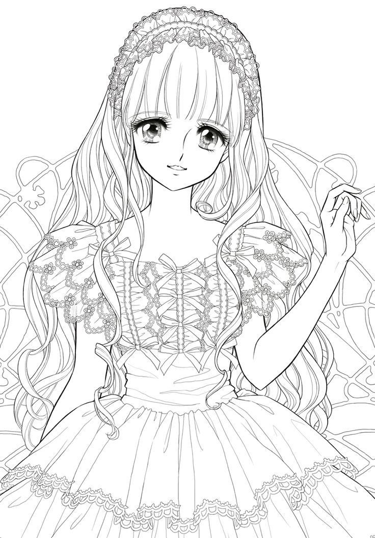 Coloring Pages For Girls Anime
 Manga coloring pages cute