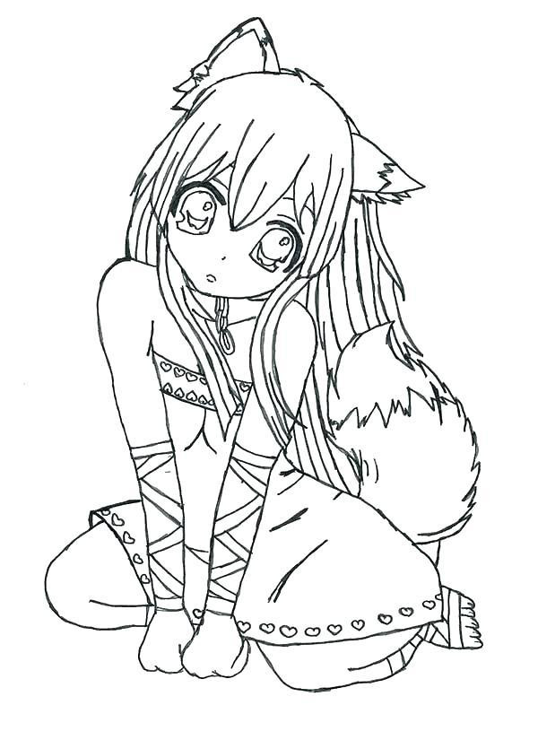 Coloring Pages For Girls Anime
 Chibi Coloring Cute Pages X Anime Girl Animals Litle Pups