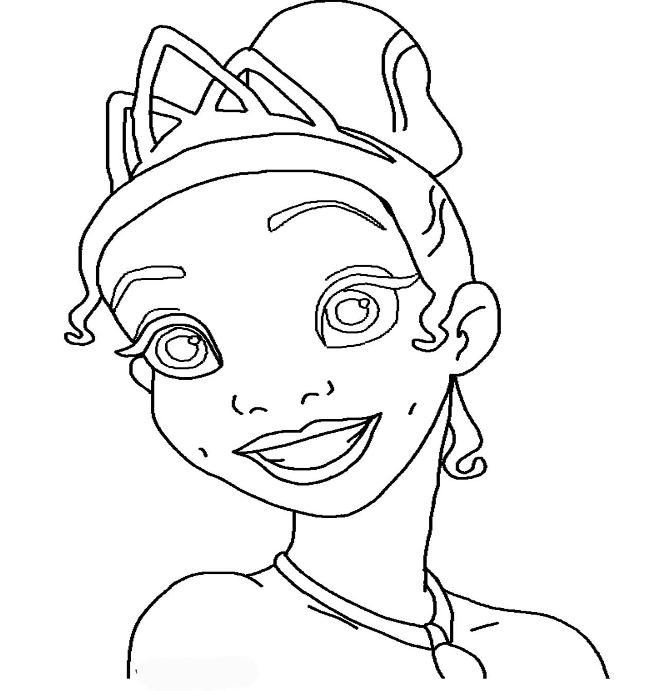 Coloring Pages For Girls Princess
 Disney Princess Tiana Coloring Pages To Girls