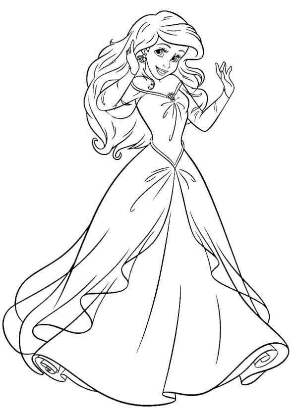 Coloring Pages For Girls Princess
 Top 25 Disney Princess Coloring Pages For Your Little Girl