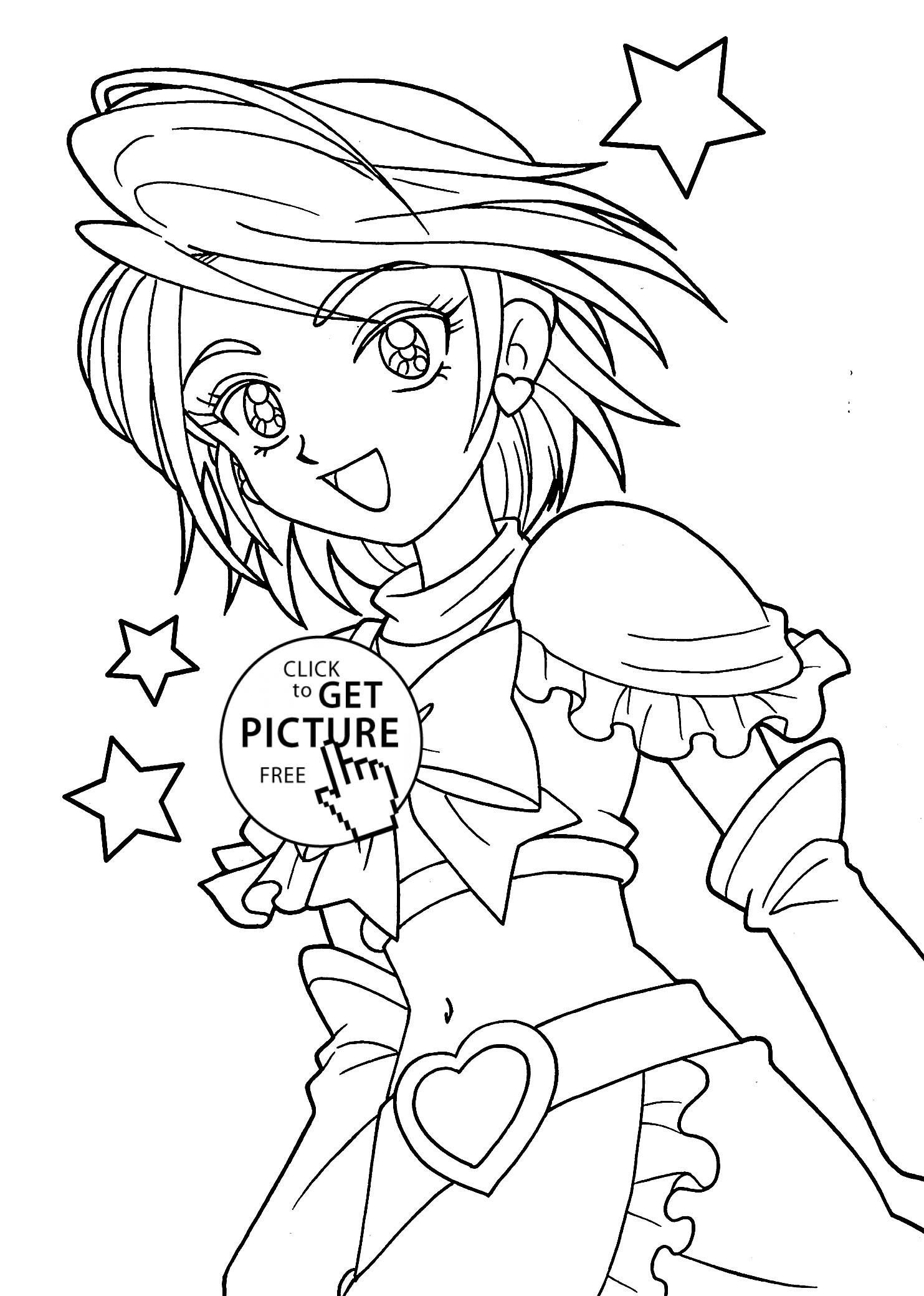 Coloring Pages For Girls To Print
 Pretty cure coloring pages for girls printable free