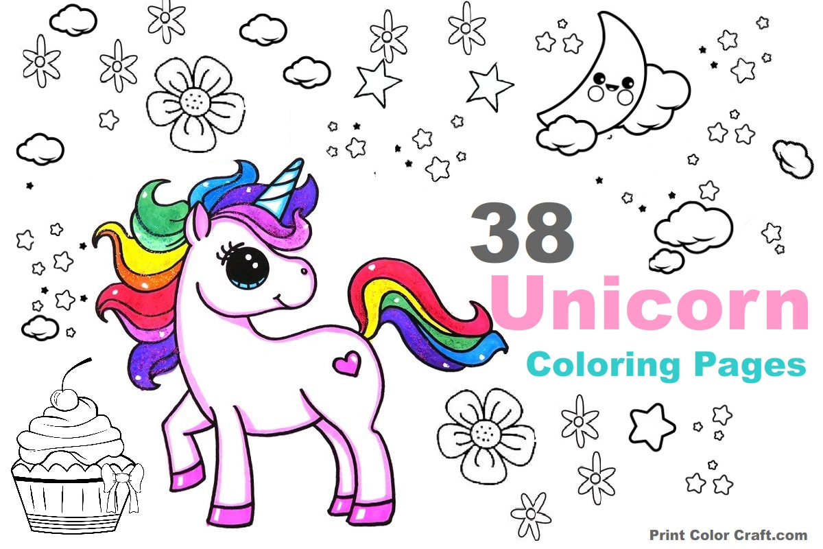 Coloring Pages For Girls Unicorn
 48 Adorable Unicorn Coloring Pages for Girls and Adults