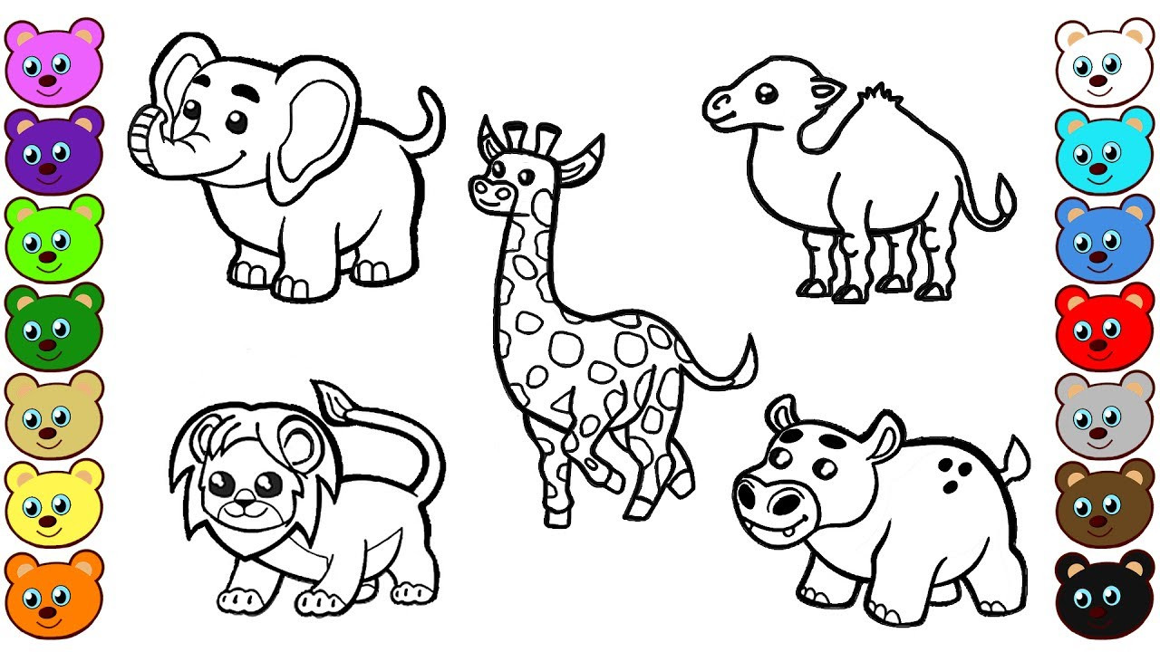 Coloring Pages For Kids Animals
 African Animals Coloring Pages for Children