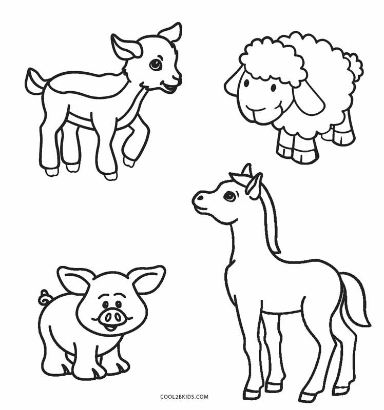 Coloring Pages For Kids Animals
 Free Printable Farm Animal Coloring Pages For Kids