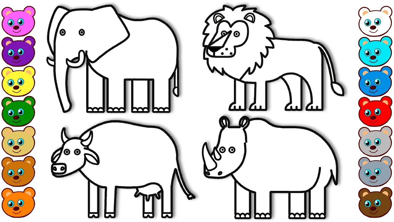 Coloring Pages For Kids Animals
 Coloring for Kids with Animals of India Colouring Book