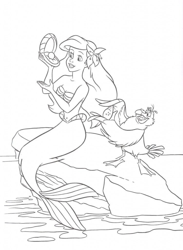 Coloring Pages For Kids Ariel
 Free Printable Little Mermaid Coloring Pages For Kids