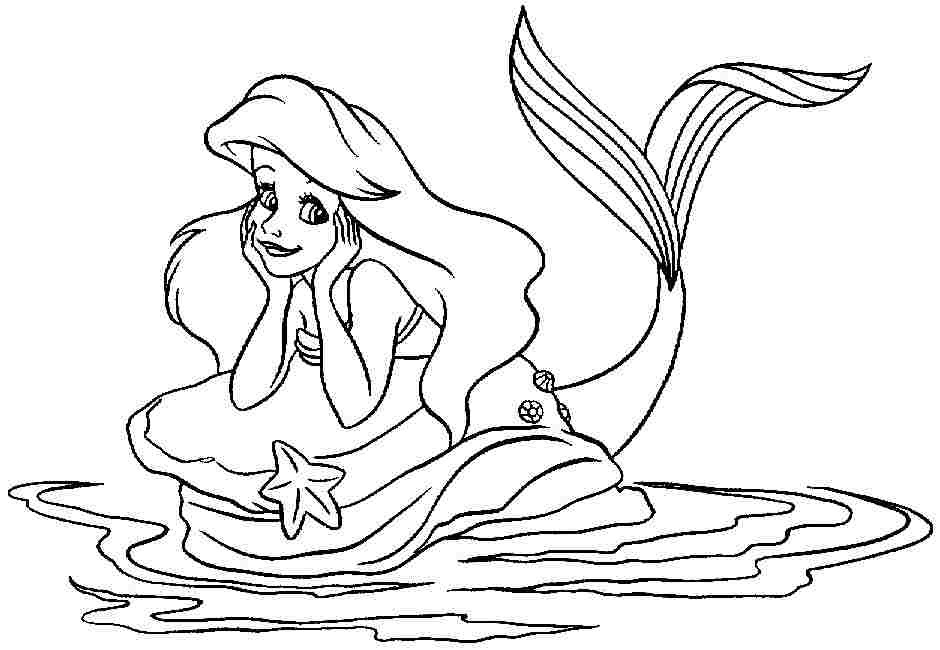 Coloring Pages For Kids Ariel
 kids coloring pages princess ariel