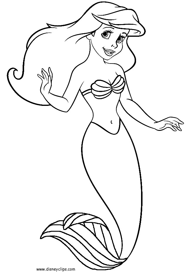 Coloring Pages For Kids Ariel
 Ariel The Mermaid Coloring Pages Coloring Home
