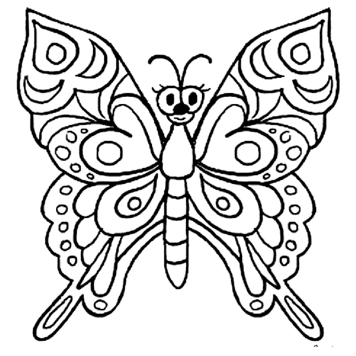 Coloring Pages For Kids Butterflies
 colours drawing wallpaper Beautiful Colour Butterflies