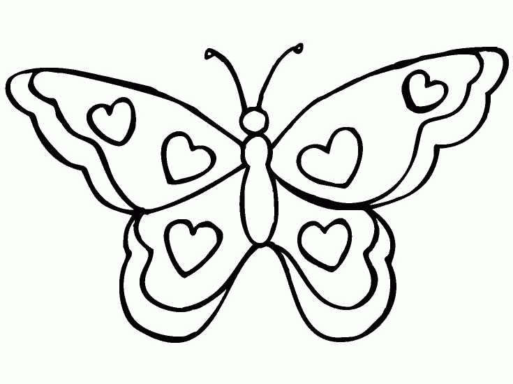 Coloring Pages For Kids Butterflies
 Kids n fun
