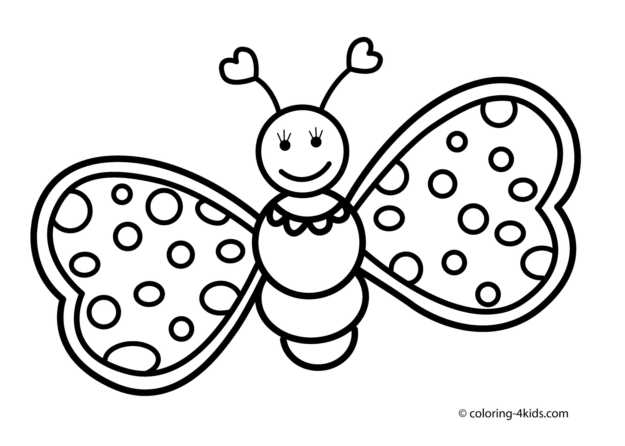Coloring Pages For Kids Butterflies
 Simple Butterfly Coloring Page Coloring Home