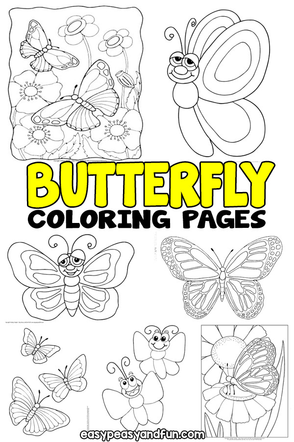 Coloring Pages For Kids Butterflies
 Butterfly Coloring Pages Free Printable from Cute to