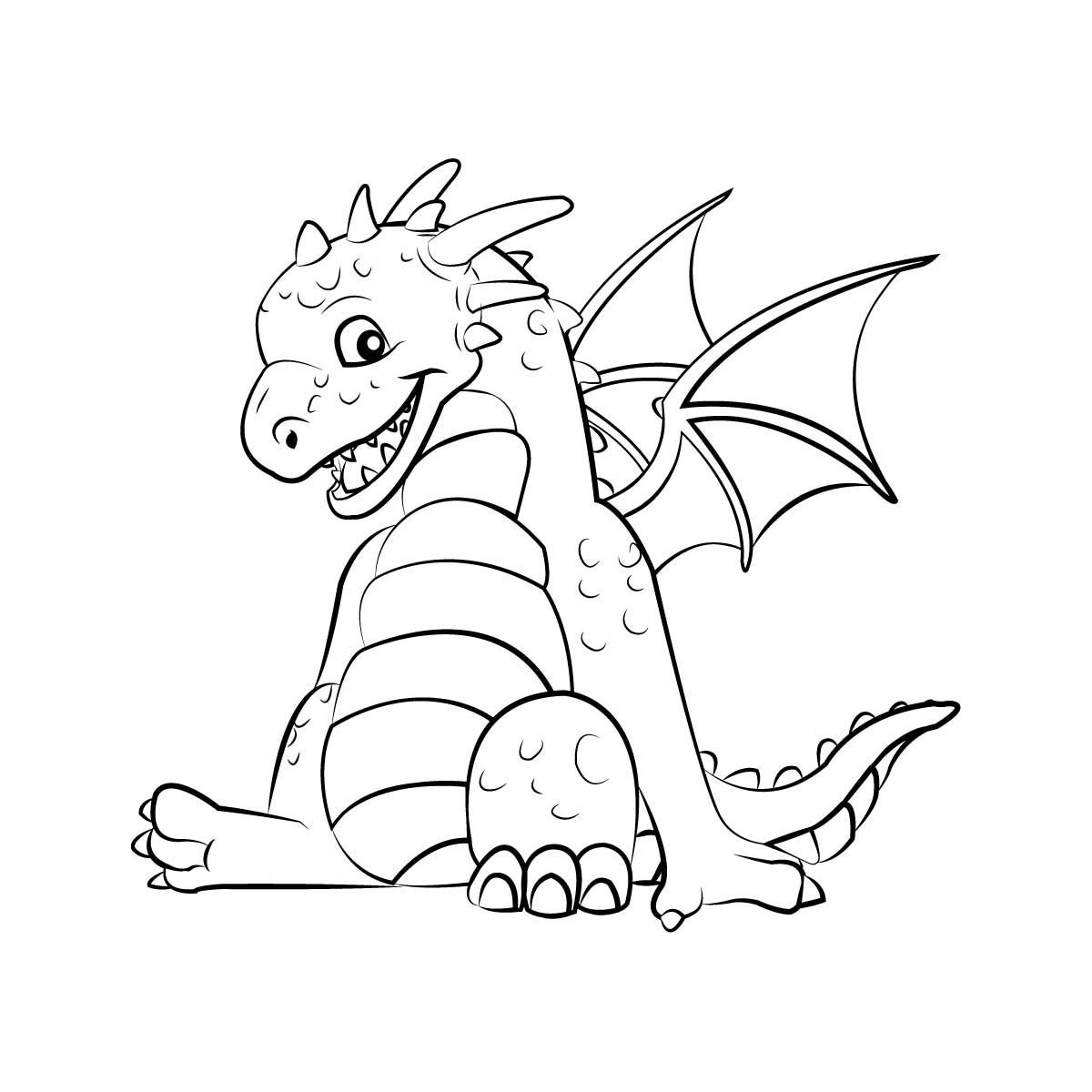 Coloring Pages For Kids Dragons
 Dragon Coloring Pages