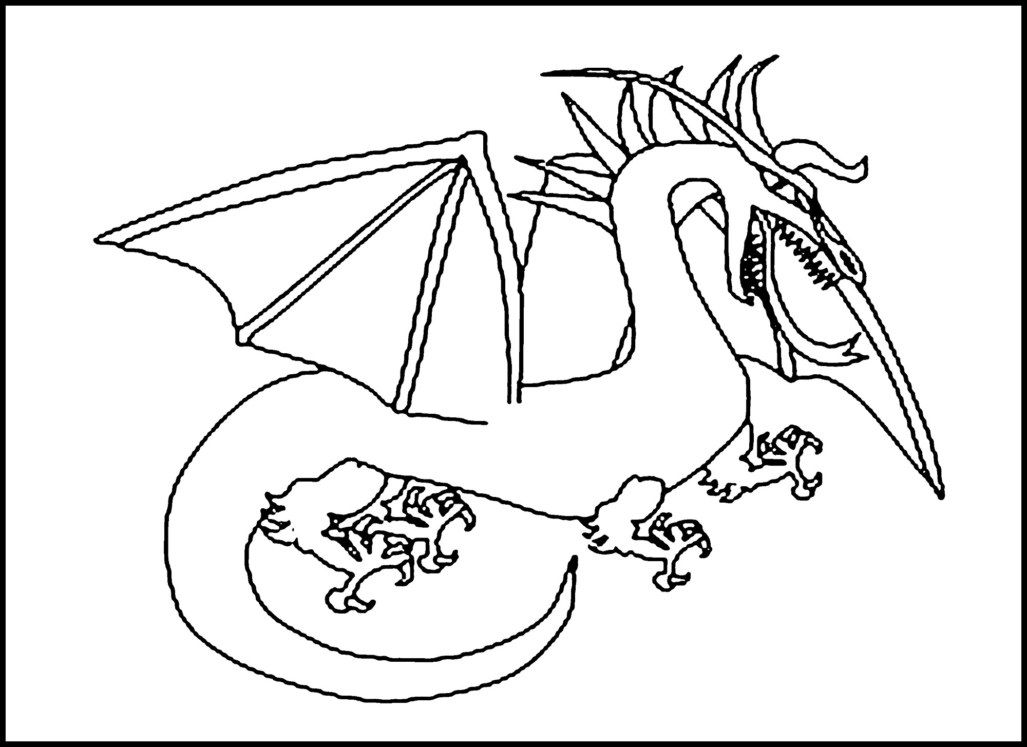 Coloring Pages For Kids Dragons
 Dragon Coloring Pages Printable