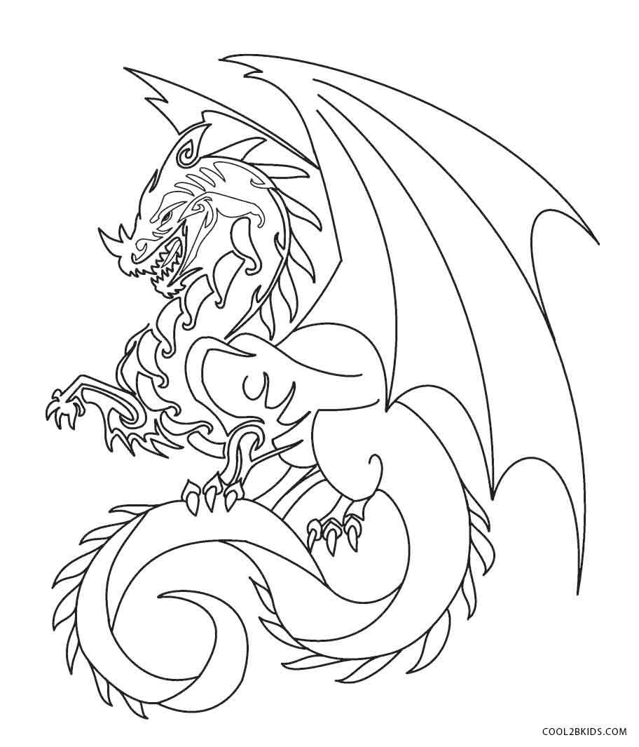 Coloring Pages For Kids Dragons
 Printable Dragon Coloring Pages For Kids
