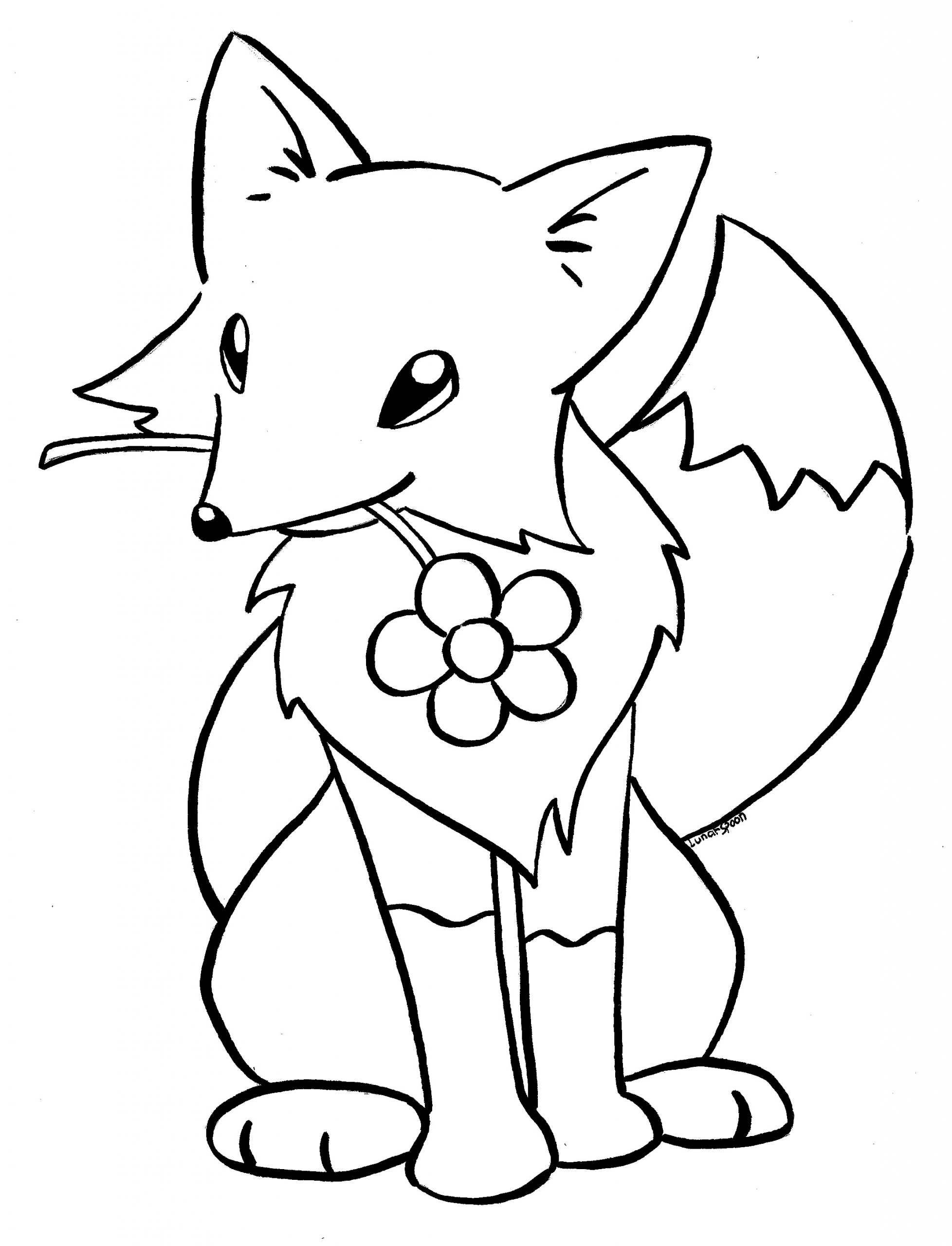 Coloring Pages For Kids Fox
 Cute Baby Fox Coloring Pages Coloring Home