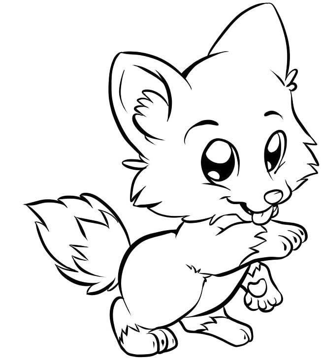 Coloring Pages For Kids Fox
 A Very Cute Fox Kids Coloring Pages