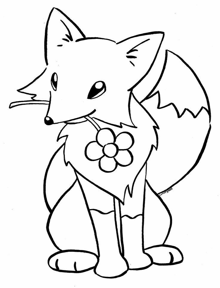 Coloring Pages For Kids Fox
 Pin de Susan Carrell em Fox Cartoon Sketches