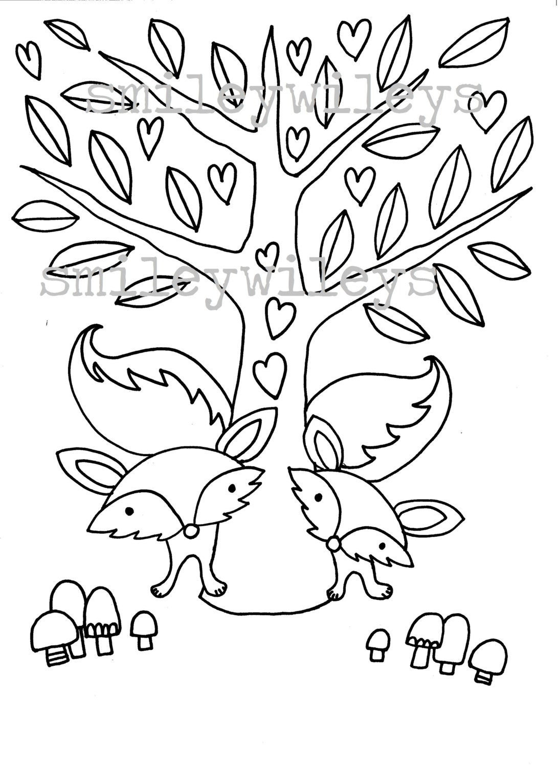 Coloring Pages For Kids Fox
 Animal Colouring Pages Fox and Bunny Colouring by smileywileys