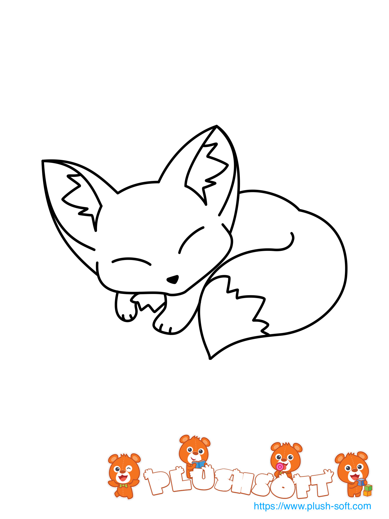 Coloring Pages For Kids Fox
 Printable Coloring Page a cute Fox for your toddler to