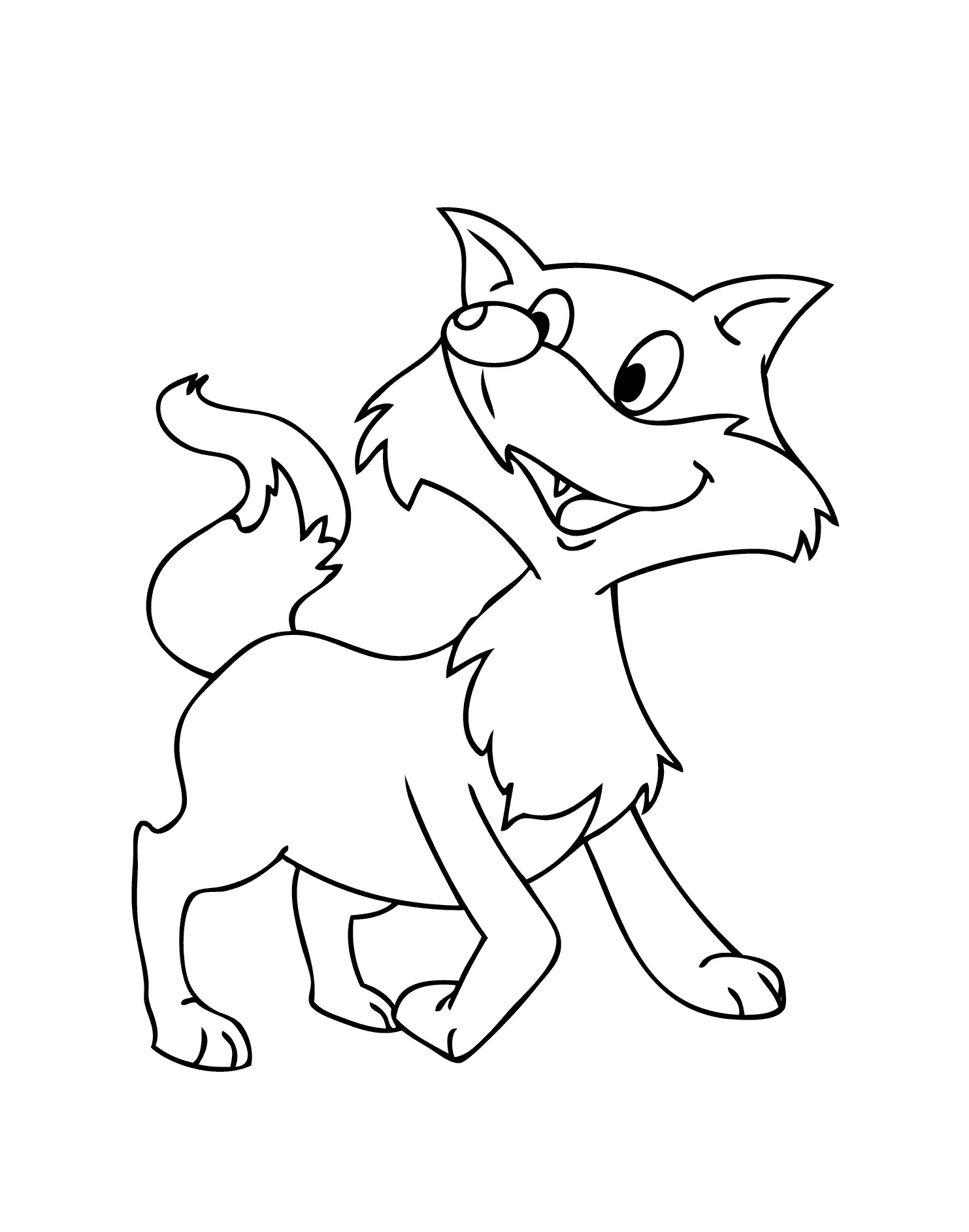 Coloring Pages For Kids Fox
 Fox Cartoon Colouring Pages Page 2 Az Coloring Sketch