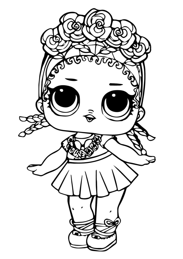 Coloring Pages For Kids Lol Dolls
 LOL Surprise Doll Coloring Sheets Coconut Q T