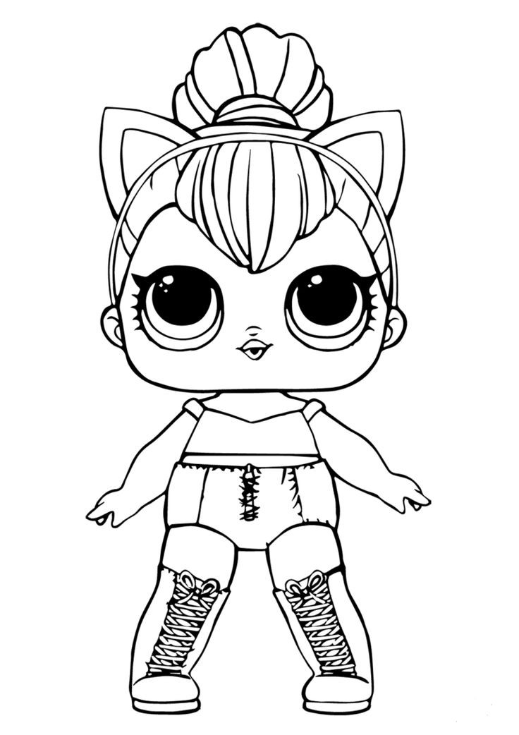 Coloring Pages For Kids Lol Dolls
 Free Lol Doll Coloring Sheets Kitty Queen