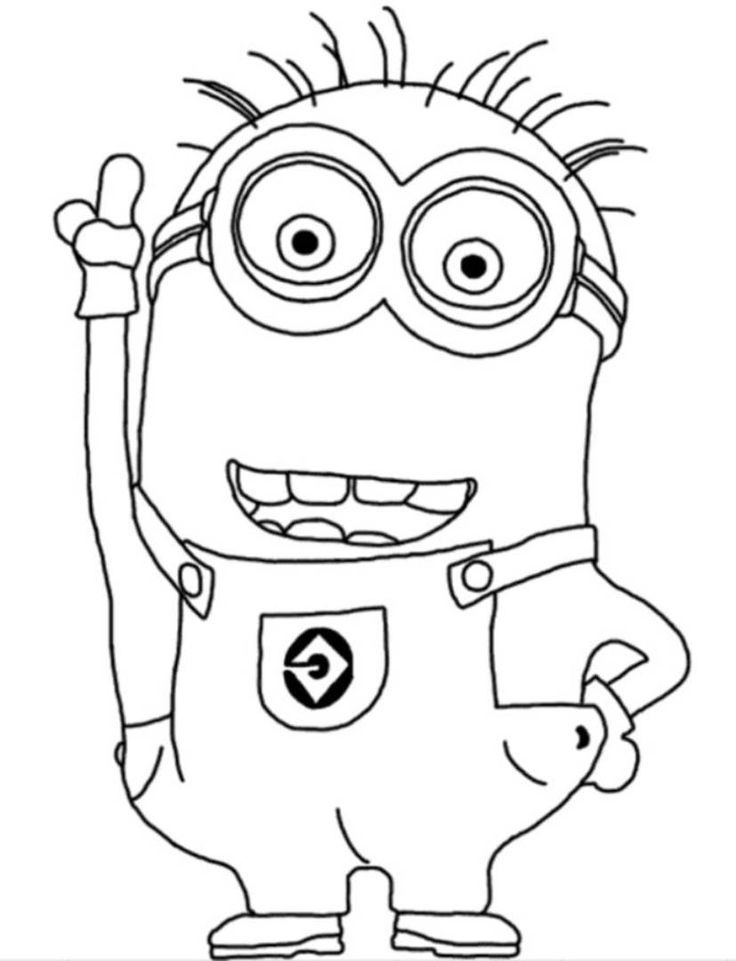 Coloring Pages For Kids Minion
 Minion Coloring Pages Smart & happy kids