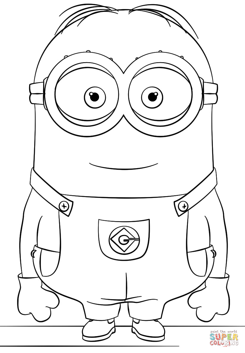 Coloring Pages For Kids Minion
 Minion Dave coloring page