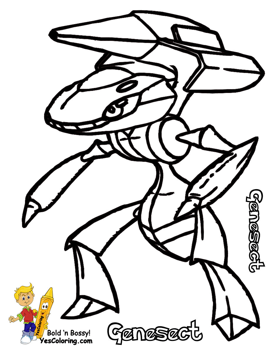 Coloring Pages For Kids Pokemon
 s Bild Galeria POKEMON COLORING PAGES GENESECT