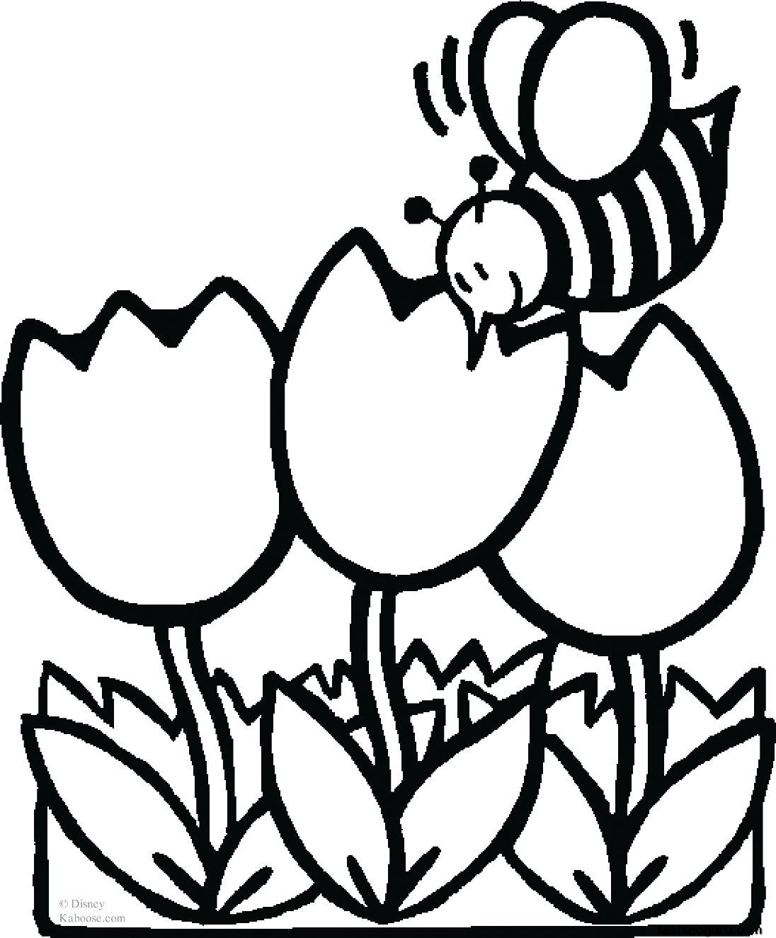 Coloring Pages For Kids To Print Out
 Print out pictures Coloring pages bee with tulips