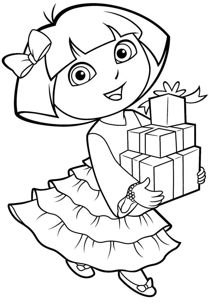 Coloring Pages For Kids To Print Out
 Printable Dora Coloring Pages