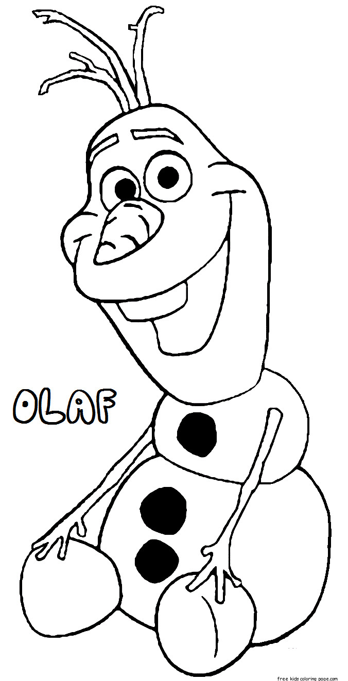 Coloring Pages For Kids To Print Out
 Printable Frozen characters Olaf coloring Pages for