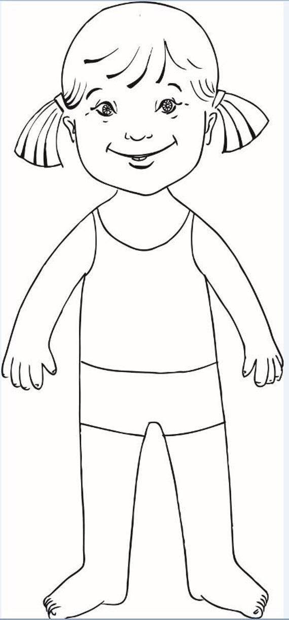 Coloring Pages For Toddler
 Coloring pages Paper doll for kids with Down