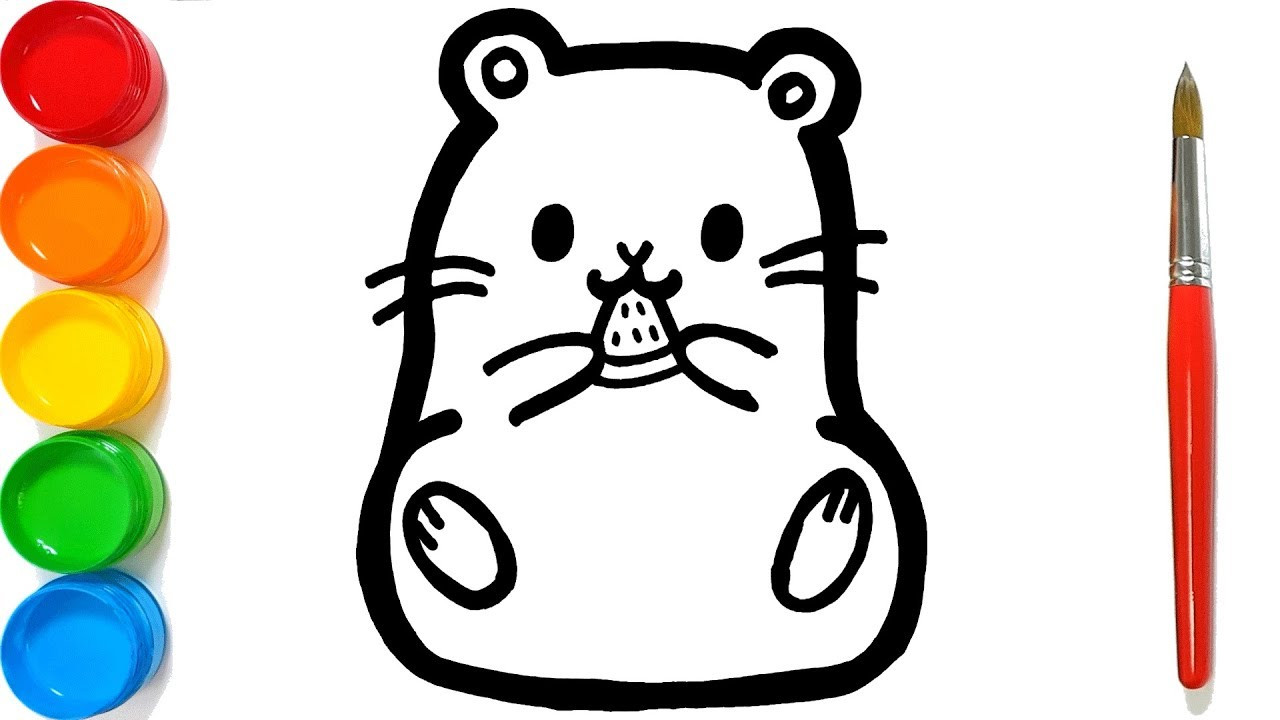 Coloring Pages For Toddler
 Learn numbers colors for kids Cute Hamster coloring and