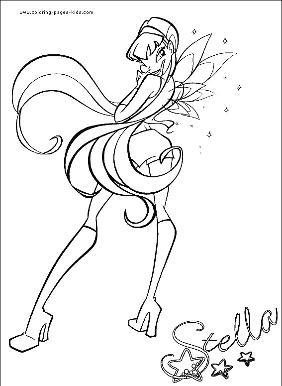 Coloring Pages Kids.Com
 Winx Club color page Coloring pages for kids Cartoon